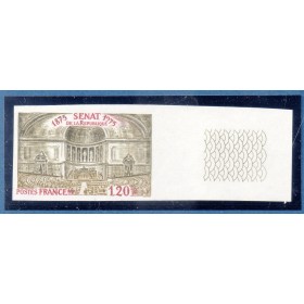 Timbre Yvert No 1843a non dentelé  neuf ** centenaire du Sénat bord de feuille