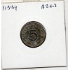 Allemagne 5 reichspfennig 1940 J, TTB KM.100 Swastika