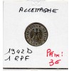 Allemagne 1 reichspfennig 1942 D, TTB KM.97 Swastika