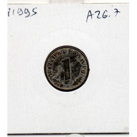 Allemagne 1 reichspfennig 1942 D, TTB KM.97 Swastika