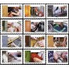 Autoadhésifs Yvert No 1070-1081 Timbres L'art et la matière 2015