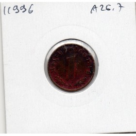 Allemagne 1 reichspfennig 1939 A, TTB KM.89 swastika