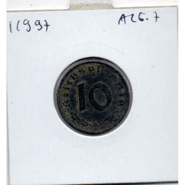 Allemagne 10 reichspfennig 1942 A, TTB KM.101 Berlin