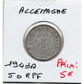 Allemagne 50 reichspfennig 1943 A, Sup KM.96