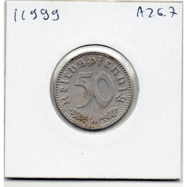 Allemagne 50 reichspfennig 1943 A, Sup KM.96