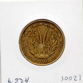 AOF Afrique Occidentale Française 25 Francs 1956 TTB, Lec.18