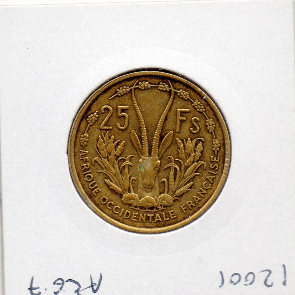 AOF Afrique Occidentale Française 25 Francs 1956 TTB, Lec.18