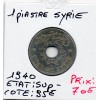 Syrie, 1 Piastre 1940 TTB-, Lec.16 Zinc
