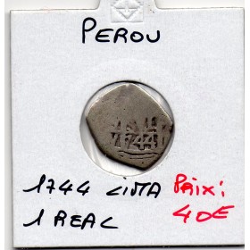 Pérou 1 real 1744 B+ Lima, KM.31a Philippe V
