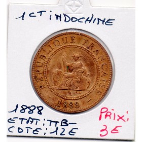Indochine 1 cent 1888 TTB-, Lec.40