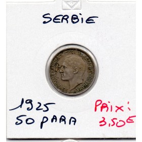 Serbie 50 para 1925 TTB, KM.4 Milan 1er
