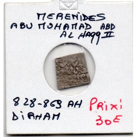 Merenides 1 Dirham 828-869 AH TTB Abd al-Haqq II