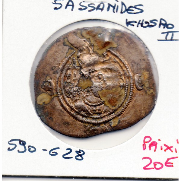 Sassanide Khusro II 590-628 AD TB degat surface