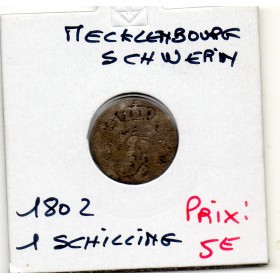 Mecklenburg Schwerin 1 schilling 1802 B KM.220 Friedrich François Ier