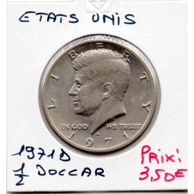 Etats Unis 1/2 Dollar 1971 D Denver Sup, KM.202b Kennedy