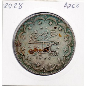 Empire Ottoman 20 Kurus 1327 AH an 9 - 1917 TTB, KM.780 Mehmet V