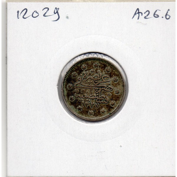 Empire Ottoman 2 Kurus 1327 AH an 2 - 1910 TTB, KM.749 Mehmet V