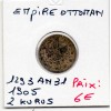 Empire Ottoman 2 Kurus 1293 AH an 31- 1905 TTB, KM.749 Abdul Hamid II