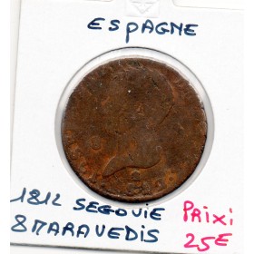 Espagne 8 maravedis 1812 ségovie B+, KM.450 Joseph I Bonaparte