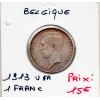 Belgique 1 Franc 1913 en Français Sup, KM.72 Albert 1er