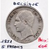 Belgique 5 Francs 1851 TTB, KM.17 Leopold 1er