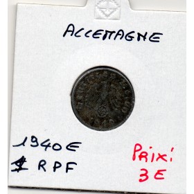 Allemagne 1 reichspfennig 1940 E, TTB KM.100 Swastika