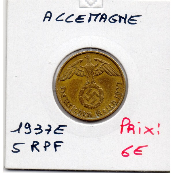 Allemagne 10 reichspfennig 1937 E, TTB KM.92 muldenhutten