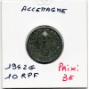 Allemagne 10 reichspfennig 1942 G, TTB KM.101 Karlsruhe