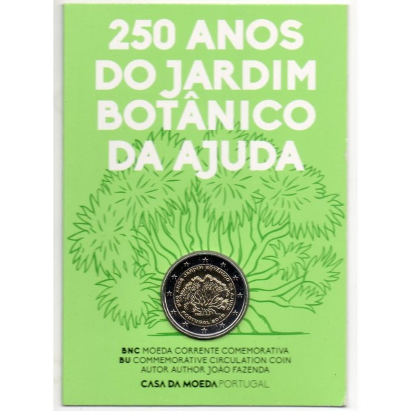 2 euros commémorative BU, Portugal 2018 Jardin botanique d'Ajuda