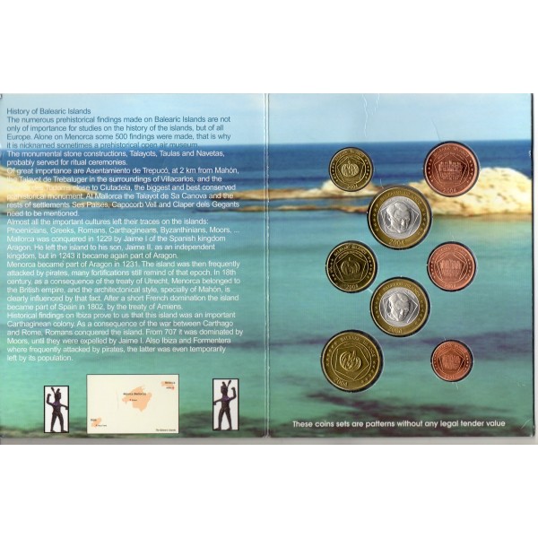Essai - Iles Baléares série probe 8 pièces euro 2004 FDC