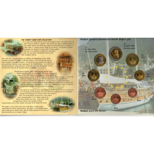 Essai - Turquie série probe 8 pièces euro 2004 FDC