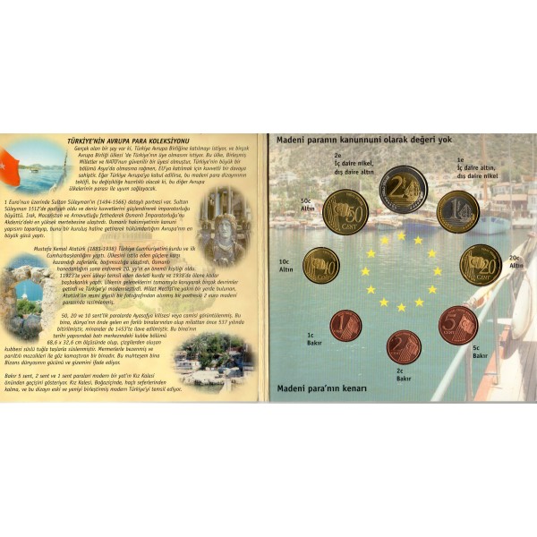 Essai - Turquie série probe 8 pièces euro 2004 FDC