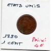 Etats Unis 1 cent 1880 TB, KM.90a indian head