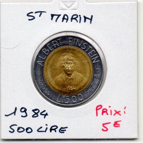 Saint Marin 500 lire 1984 FDC, KM.167 Albert Einstein