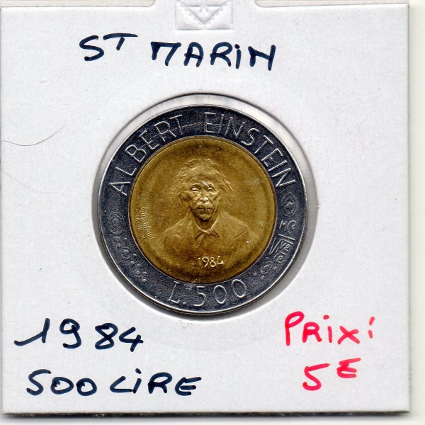 Saint Marin 500 lire 1984 FDC, KM.167 Albert Einstein