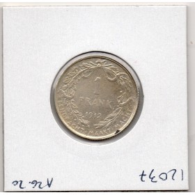 Belgique 1 Franc 1912 en Flamand TTB+, KM.73.1 Albert