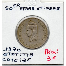 Afars et Issas 50 Francs 1970 Chouette TTB, Lec.68