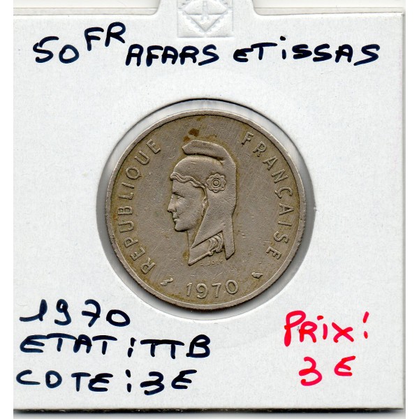 Afars et Issas 50 Francs 1970 Chouette TTB, Lec.68