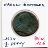 Grande Bretagne 1/2 Penny 1775 B, KM.601 georges II
