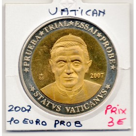 Vatican Benoit XVi Probe10 euros 2007 Spl