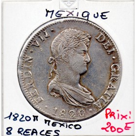 Mexique 8 reales 1820 M Mexico TTB+, KM.111 Ferdinand VII