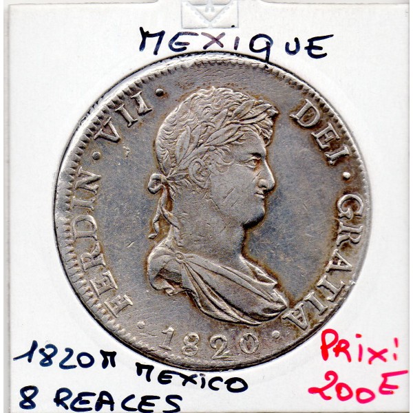 Mexique 8 reales 1820 M Mexico TTB+, KM.111 Ferdinand VII