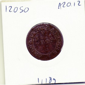 Guyane, Cayenne 2 sous 1789 A TTB+, Lec.20