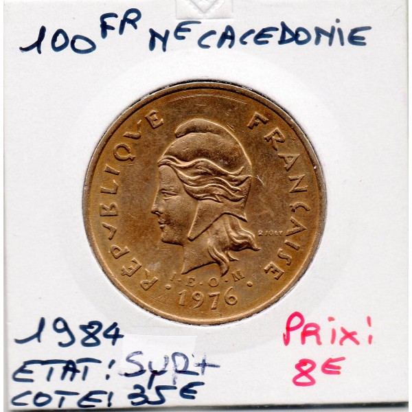 Nouvelle Calédonie 100 Francs 1976 Sup+, Lec.130