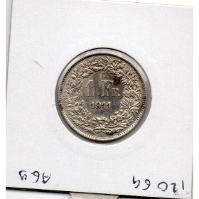 Suisse 1 franc 1911 TTB, KM.24 Helvetia Debout