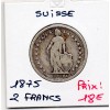 Suisse 2 francs 1875 TB, KM.21 Helvetia Debout