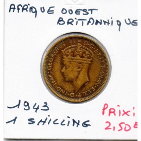 Afrique Ouest Britannique 1 Shilling 1943 TTB KM.23 Georges VI