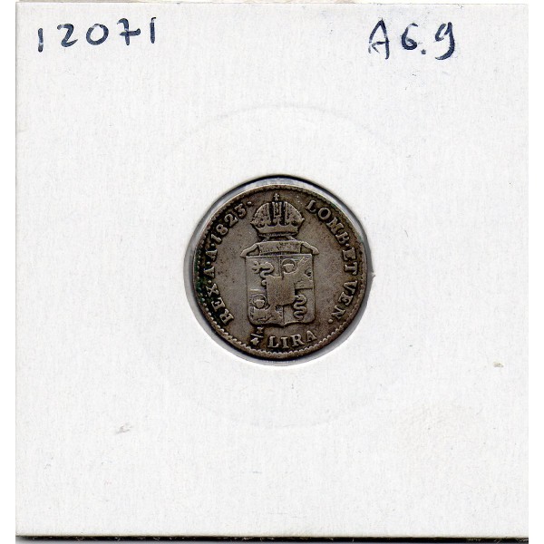 Italie Lombardie Venetie 1/4 Lire 1823 M Milan TB-, KM.C4 François 1er