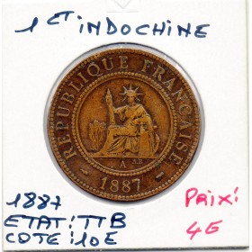 Indochine 1 cent 1887 TTB, Lec.39 Marianne