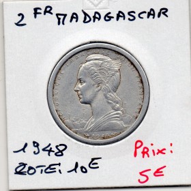 Madagascar 2 francs 1948 Sup, Lec.103